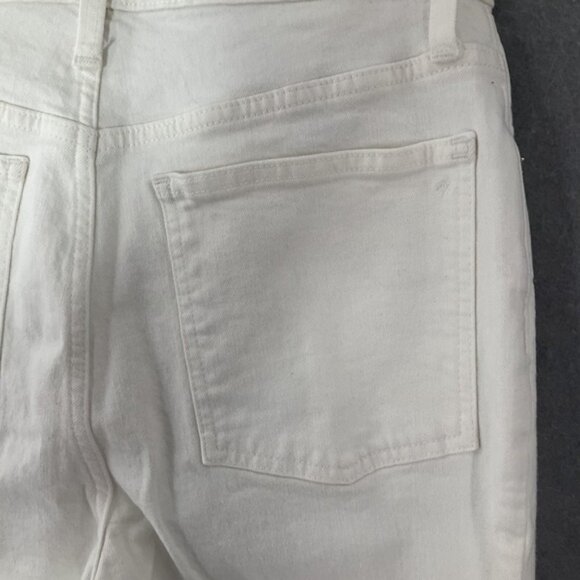 Madewell Jeans Womens Sz 28 White Perfect Vintage Wide Leg Crop Denim - Picture 6 of 13